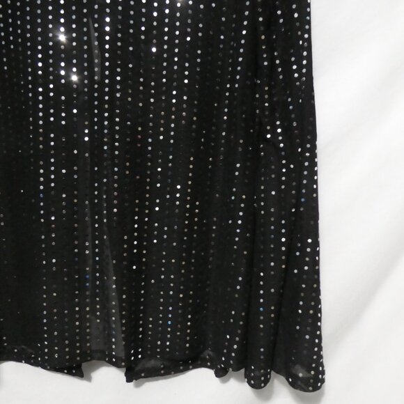 SHEIN - Curve | 2XL | Sheer Sparkling Black Sequin Cardigan | Lace Up Front - Picture 14 of 14
